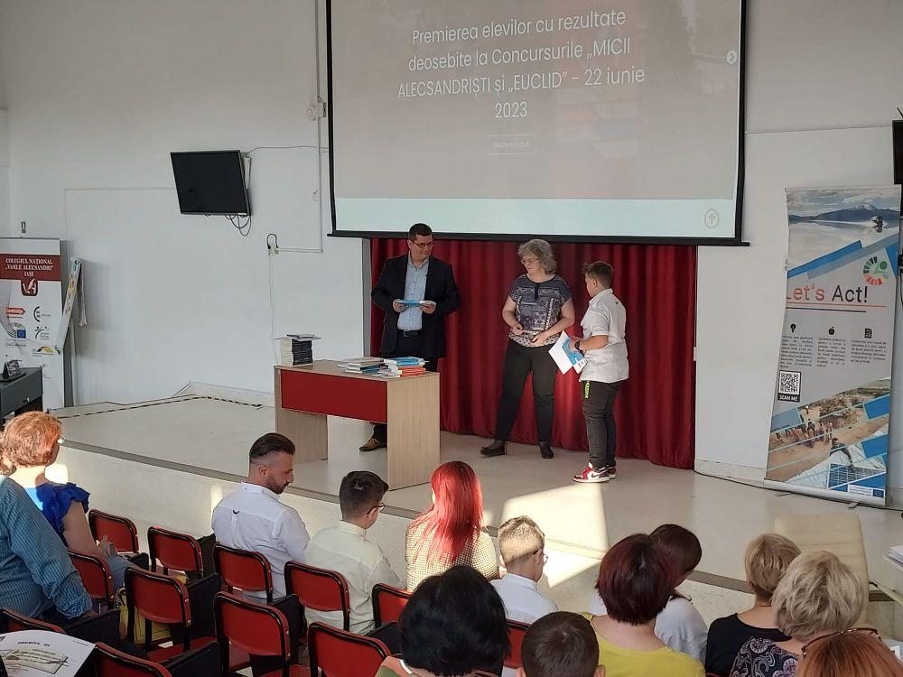 Premierea elevilor cu rezultate deosebite la Concursurile „MICII ALECSANDRIȘTI și „EUCLID” - 22 iunie 2023